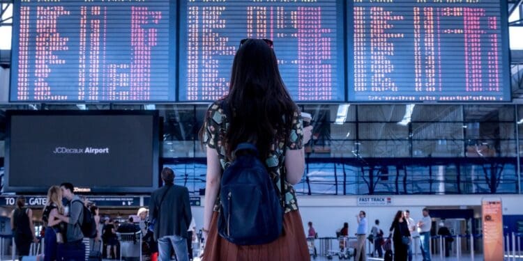 woman at airport