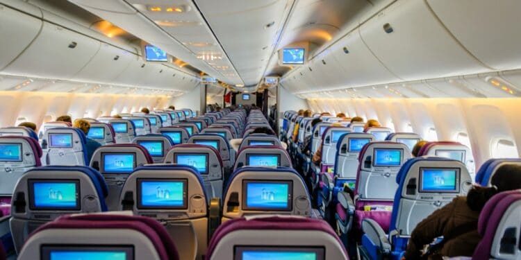 Inside Plane During Flight